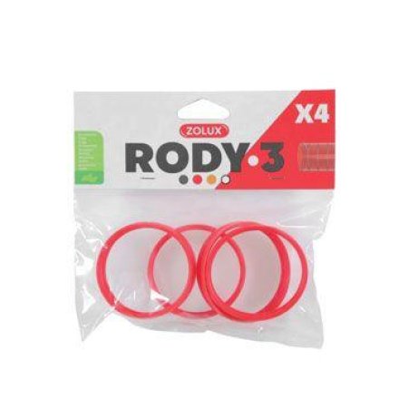 Komponenty Rody 3-spojovací krúžok červený 4ks Zolux