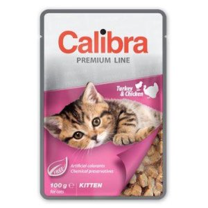 Calibra Cat vrecko Premium Kitten Turkey & Chicken100g