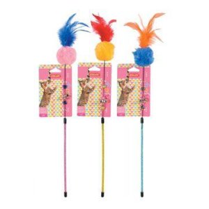 Hračka mačka udice Pompom Fishing mix farieb Zolux