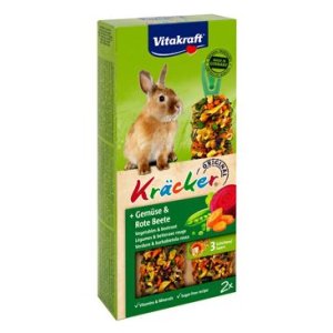 Vitakraft Rodent Rabbit Kräcker zelenina+červ.repa 2ks