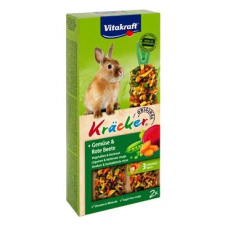 Vitakraft Rodent Rabbit Kräcker zelenina+červ.repa 2ks