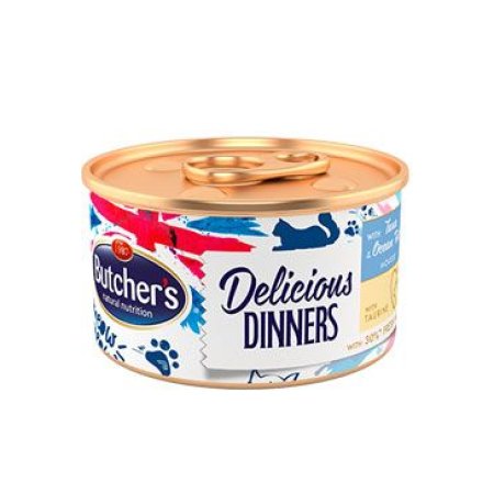 Butcher’s Cat Class.Delic.Dinners tuniak+ryby konz 85g