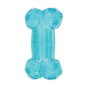 Hračka pes kosť BONE TPR POP 14cm tyrkysová Zolux