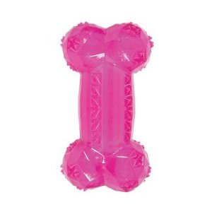 Hračka pes kosť BONE TPR POP 14cm ružová Zolux