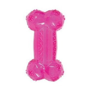 Hračka pes kosť BONE TPR POP 14cm ružová Zolux