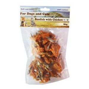 Pochúťka Rybičky omatané kuracím mäsom 80g