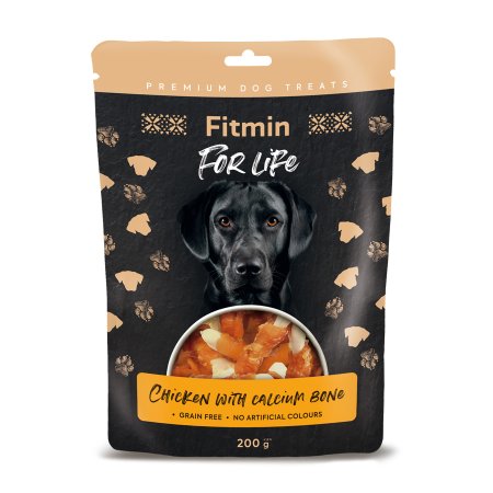 Fitmin For Life pes treat chicken with calcium bone 200g