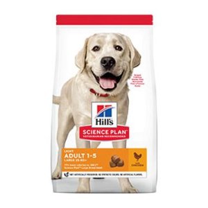 Hill’s Science Plan Light granule pre dospelých psov veľkých plemien s kuracím 14 kg