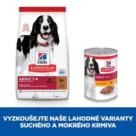 Hill’s Science Plan granule pre stredné dospelé psy s jahňacím a ryžou 2.5 kg
