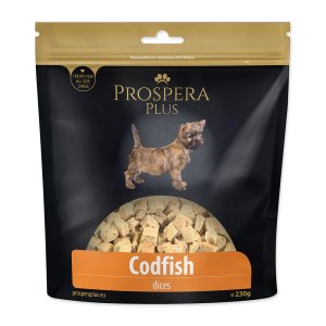 Pochúťka PROSPERA Plus tresčie kocky 230 g