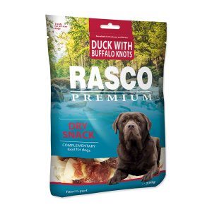 Pochúťka RASCO Premium uzle byvolí 5 cm s kačacím mäsom 230 g