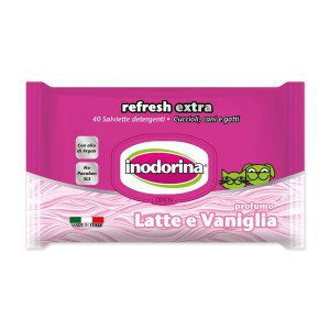 Obrúsky INODORINA Mlieko a Vanilka s vitamínmi 40ks