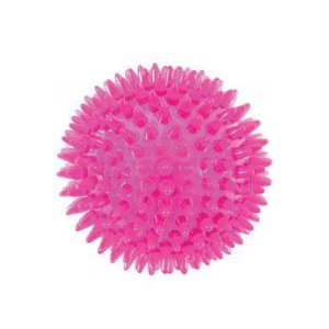 Hračka pes BALL SPIKE TPR POP 13cm s ostňami ruže Zolux
