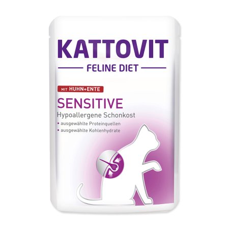 Kapsička KATTOVIT Sensitive kura + kačica 85g