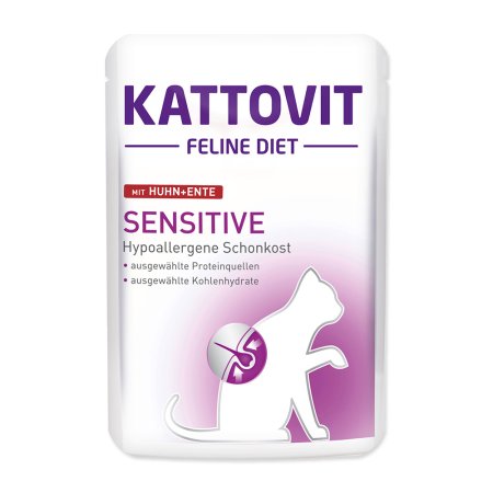 Kapsička KATTOVIT Sensitive kura + kačica 85 g