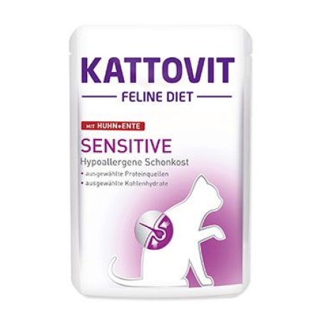 Kapsička KATTOVIT Sensitive kura + kačica 85 g