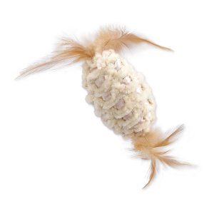 Hračka MAGIC CAT loptička ženilková s pierkami a catnipom mix 20 cm