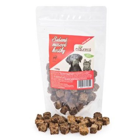 NATURECA pochúťka Mäsové kocky-Jelen, 100% mäso 150g