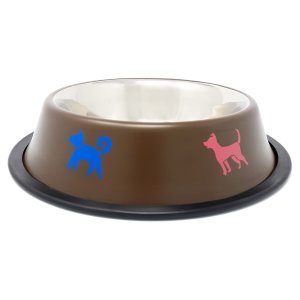 PROFIZOO Miska nerezová protišmyková 1550 ml Hnedá s potlačou