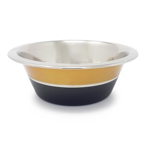 PROFIZOO Miska nerezová Standard 700 ml Medená/Čierna (sivý prúžok)