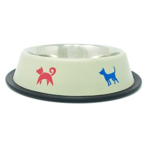 PROFIZOO Miska nerezová protišmyková 230 ml Krémová s potlačou