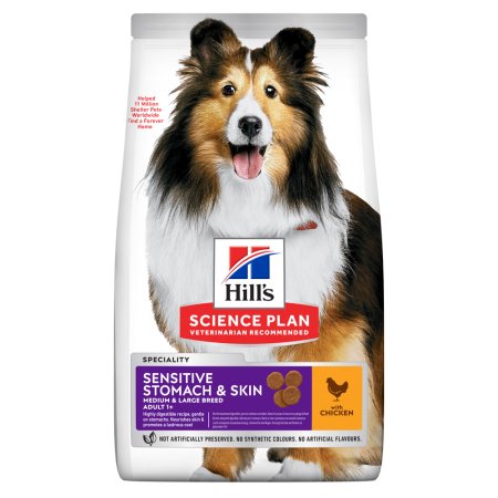 Hill’s Science Plan Sensitive Stomach & Skin pre dospelých psov s kuracím 2.5 kg