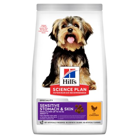 Hill’s Science Plan Sensitive Stomach & Skin pre malých dospelých psov 1.5 kg