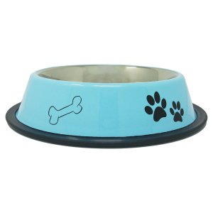 PROFIZOO Miska nerezová protišmyková s potlačou (tlapka/kosť) 710 ml Modrá