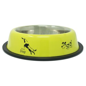 PROFIZOO Miska nerezová protišmyková s potlačou 710 ml Jazmínovo žltá