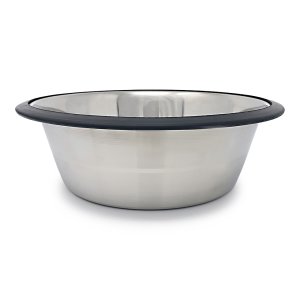 PROFIZOO Miska nerezová s vrchným gumovým krúžkom Standard 700 ml (sivý prúžok)