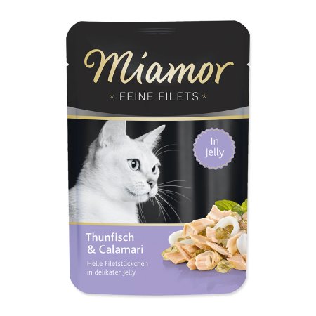 Kapsička MIAMOR Feine Filets tuniak + kalamáre v želé (100g)