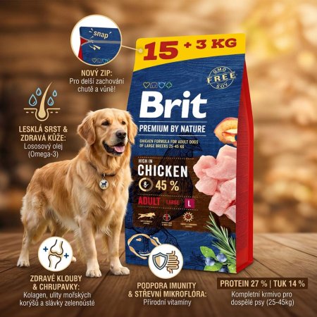 Brit Premium by Nature Adult L 18 kg