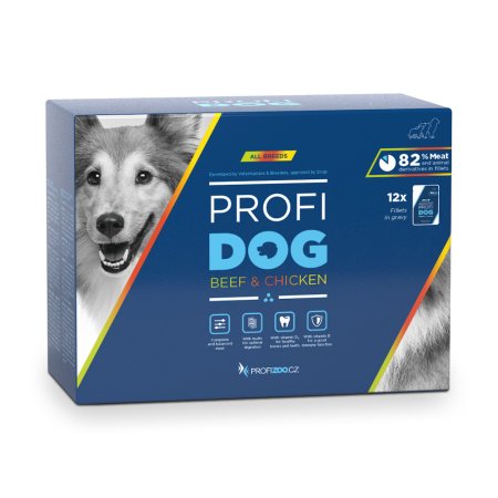 PROFIDOG vrecko filety hovädzie a kuracie v štáve 48x85g