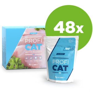 PROFICAT kapsa kúsky s králičím v omáčke 48x100g