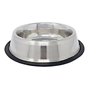 PROFIZOO Miska nerezová protišmyková 710 ml (sivé prúžky)