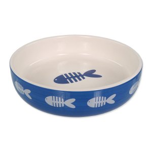 Miska MAGIC CAT keramická potlač ryba modrá 13 cm