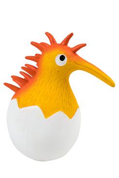 Hračka pes BABY latex, pískacia, oranžová 12cm KW