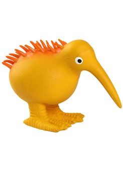 Hračka pes WHISTLE latex, pískacia, oranž. 8,5cm KW