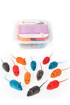 BOX Myška semiš 6cm, 12ks