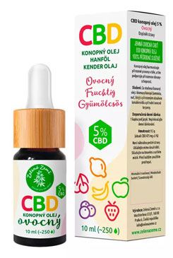 CBD kvapky s ovocnou príchuťou 5% 10 ml