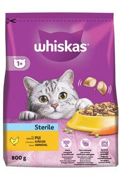 Whiskas granule Sterile s kuracím 800 g