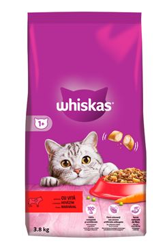 Whiskas granules hovädzím 3,8 kg