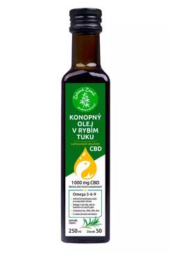 Konopný olej v rybom tuku s CBD 250 ml