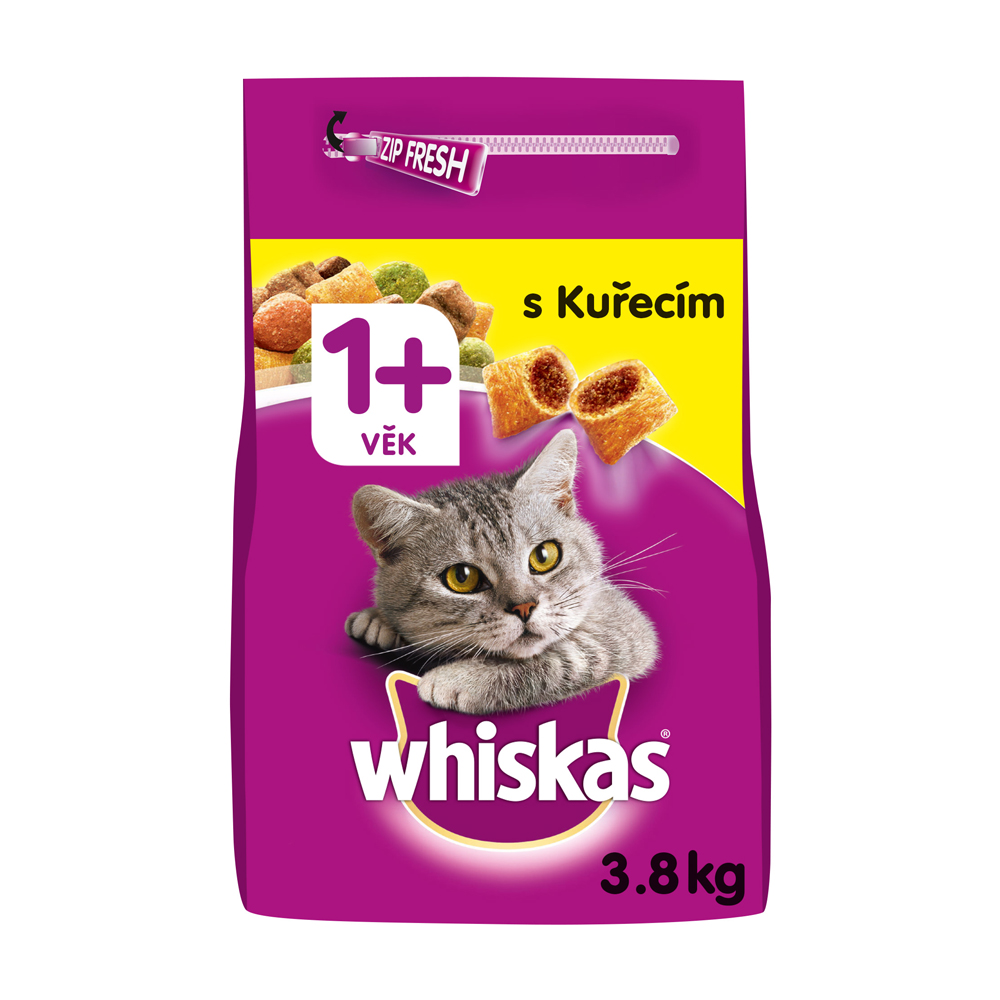 Whiskas granules kuracím 3,8 kg