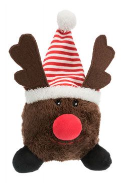 Trixie Vianočná plyšová loptička Santa Claus/Sob/Snehuliak 18–29 cm