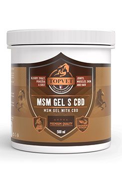 MSM gél s CBD pre kone TOPVET 500ml