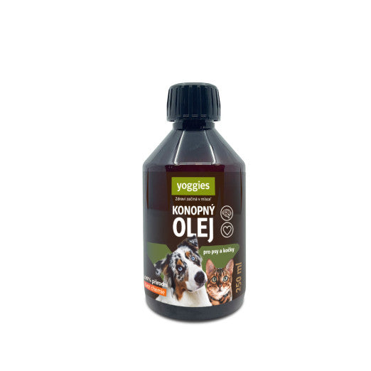 Yoggies Konopný olej pro psy a kočky 250 ml