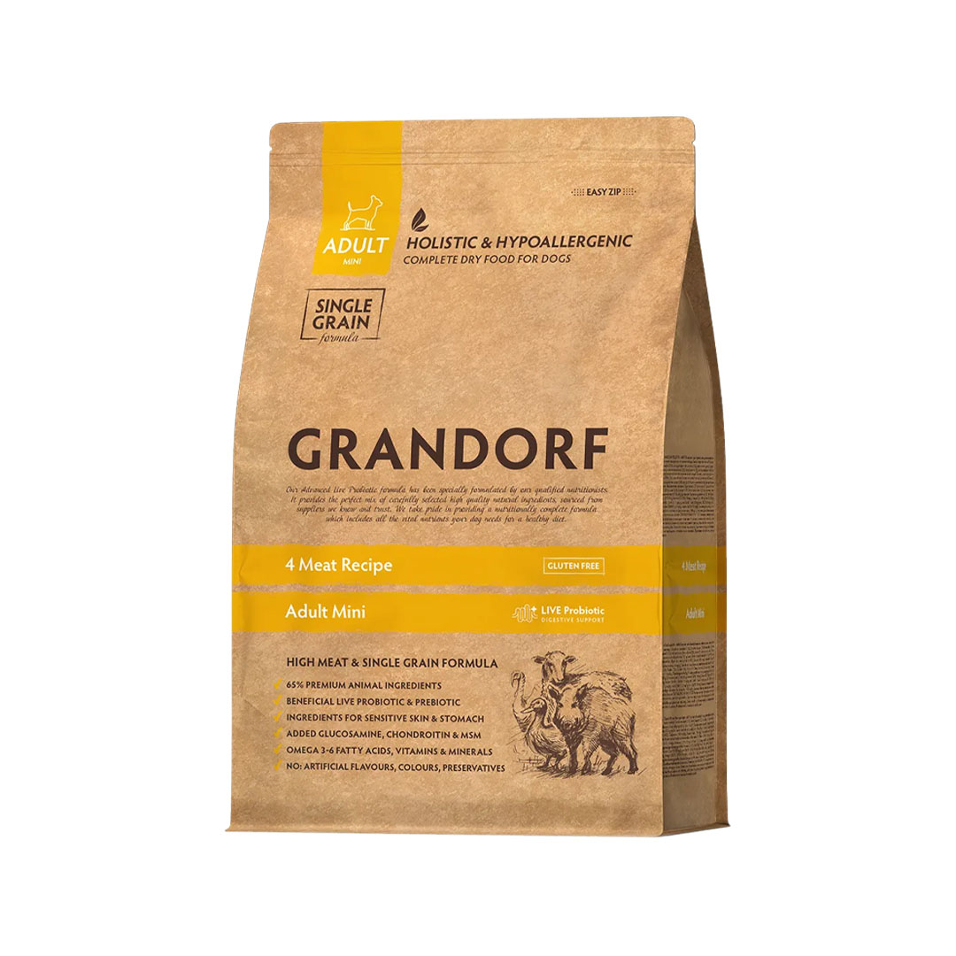 Grandorf granule pre psov Adult Mini - 4 druhy mäsa 3kg