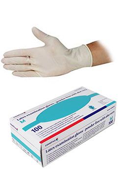 Rukavice nest.vyš.CVET latex M/100ks bez pudru,aloe