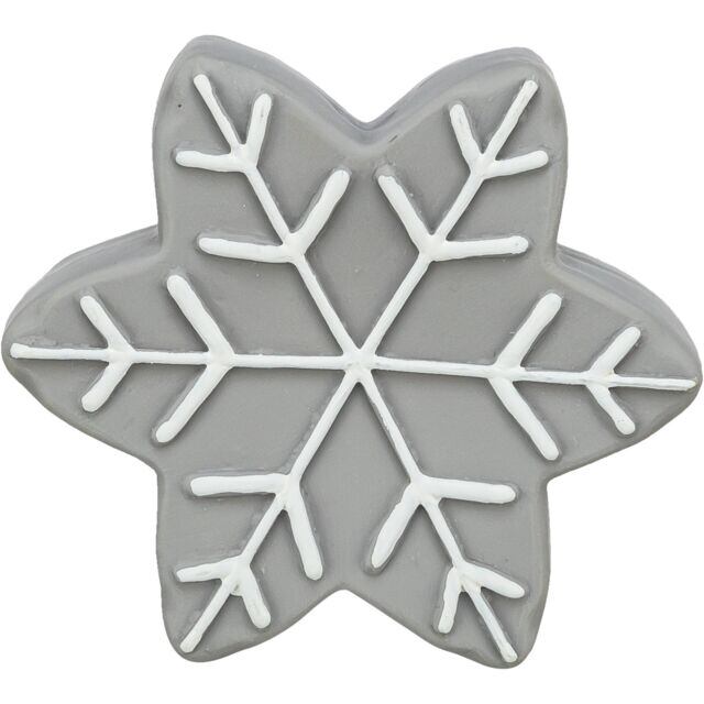 Vánoční hvězdička, se zvukem, 10 cm, latex, šedá